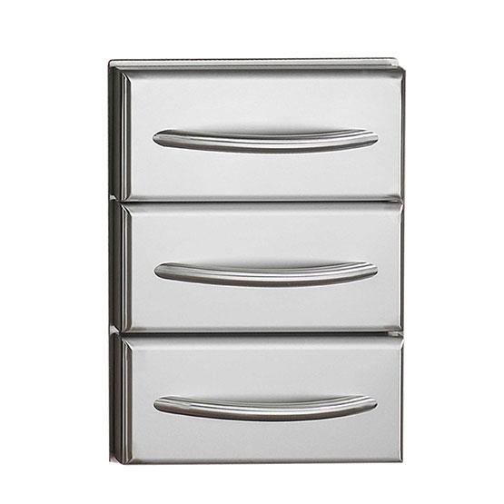 Napoleon Bbq Flat Stainless Steel Built-In Triple Drawer Set