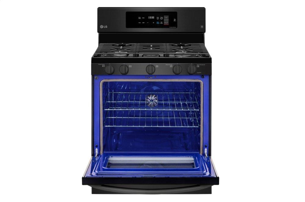 Lg LRG3194BM 5.4 cu. ft. Gas Single Oven Range with Fan Convection and EasyClean®