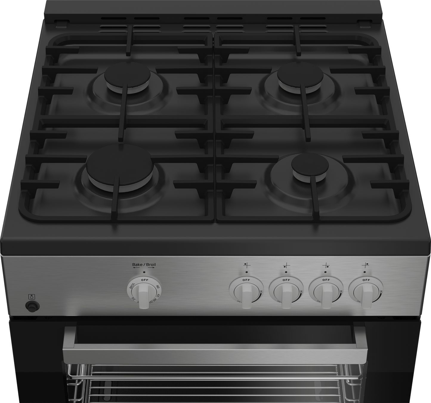 Beko SLGR24410SS 24" Stainless Steel Slide-In Gas Range