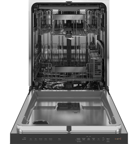 Caf(eback)™ Stainless Steel Interior Dishwasher with Sanitize and Ultra Wash & Dry in Platinum Glass