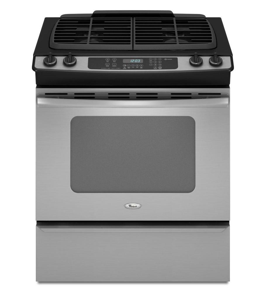 Whirlpool GW397LXUS 30-inch Self-Cleaning Slide-In Gas Range