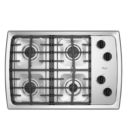 Whirlpool SCS3017RS 30-inch Gas Cooktop with Two Power™ Burners