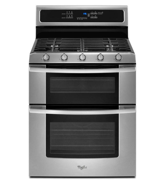 Whirlpool GGG390LXB Gold® Double Oven Freestanding Gas Range