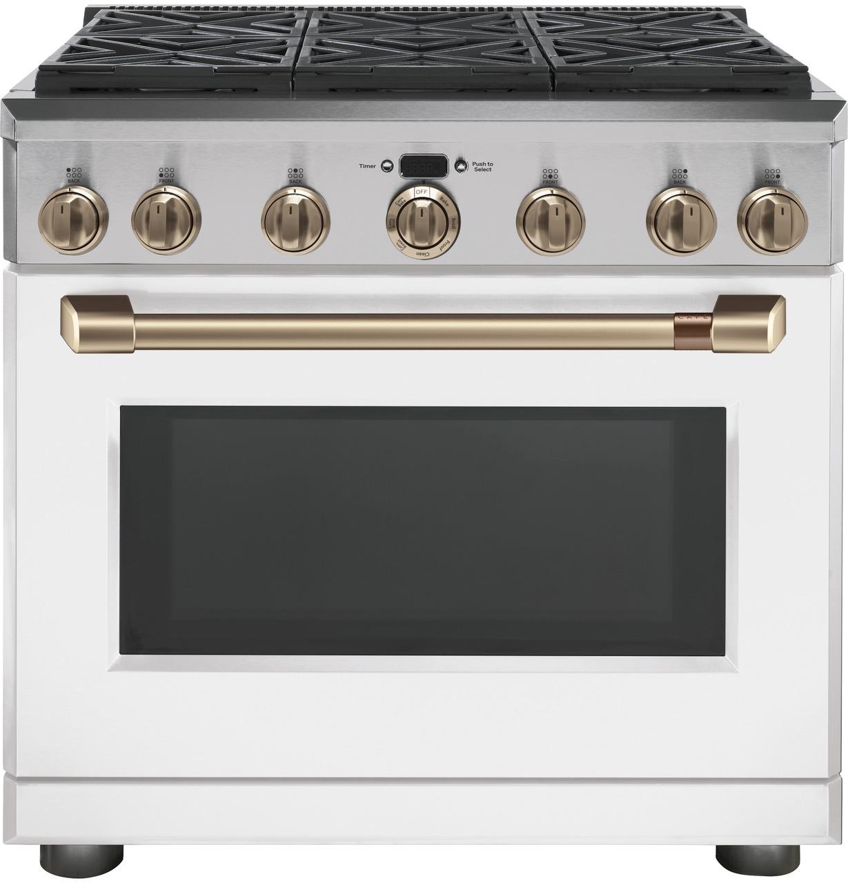 Cafe CXPR6HKPMBZ CAF(EBACK)™ 36" Brushed Bronze Handle & Knob Set for Pro Range and Rangetop