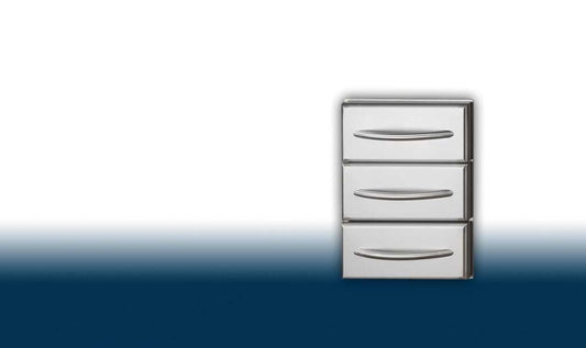 Napoleon Bbq N3700360 Flat Stainless Steel Built-In Triple Drawer Set