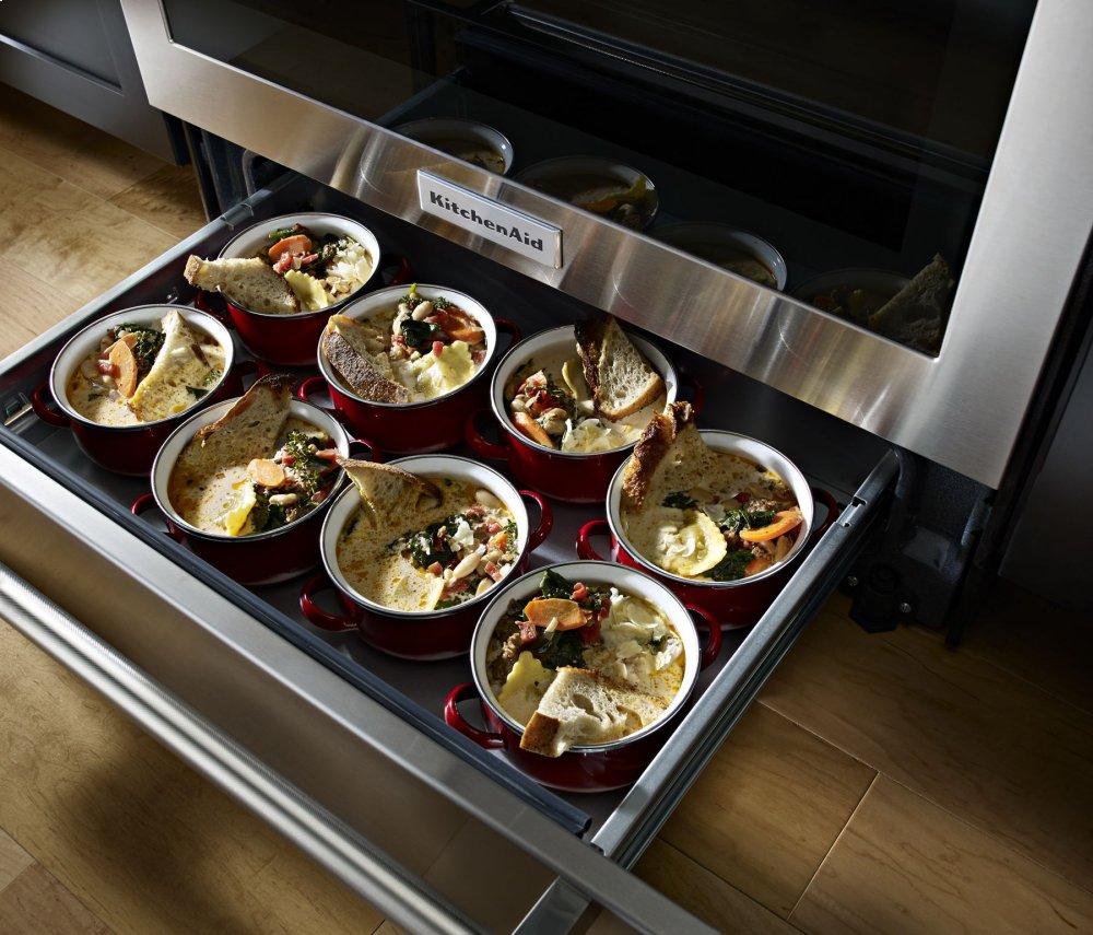 Kitchenaid KFGS530ESS 30-Inch 5 Burner Gas Convection Range with Warming Drawer - Stainless Steel