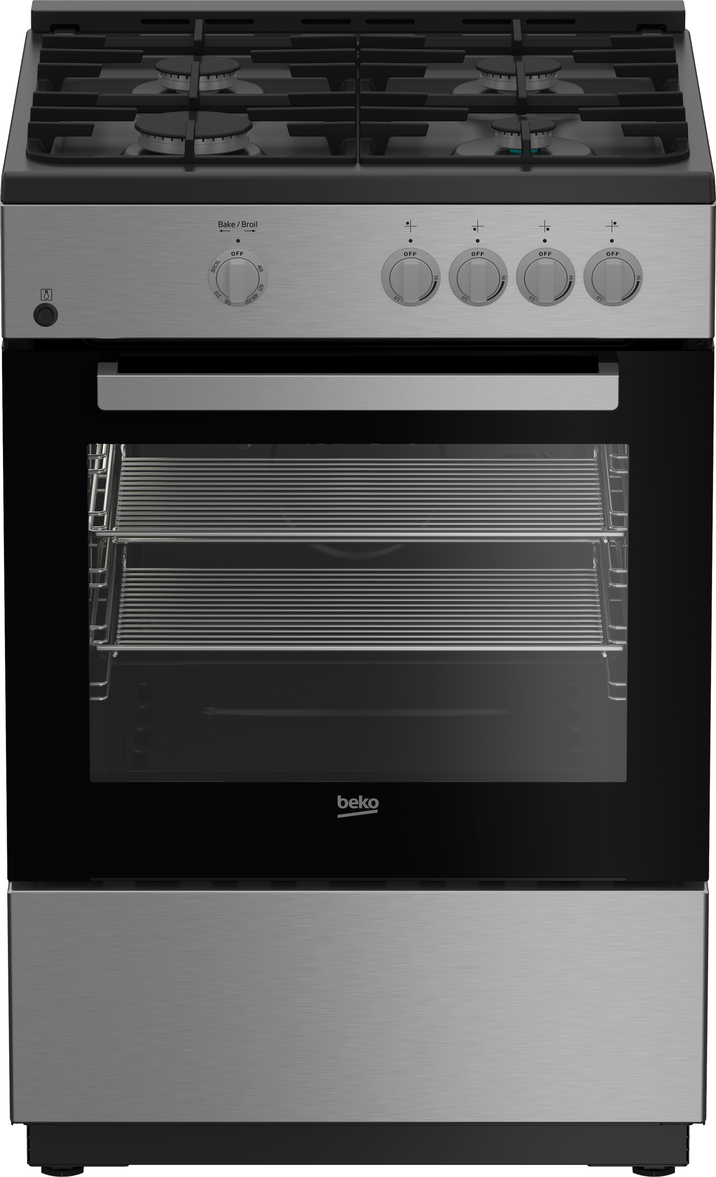 Beko SLGR24410SS 24" Stainless Steel Slide-In Gas Range