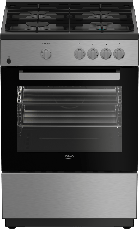 Beko SLGR24410SS 24" Stainless Steel Slide-In Gas Range