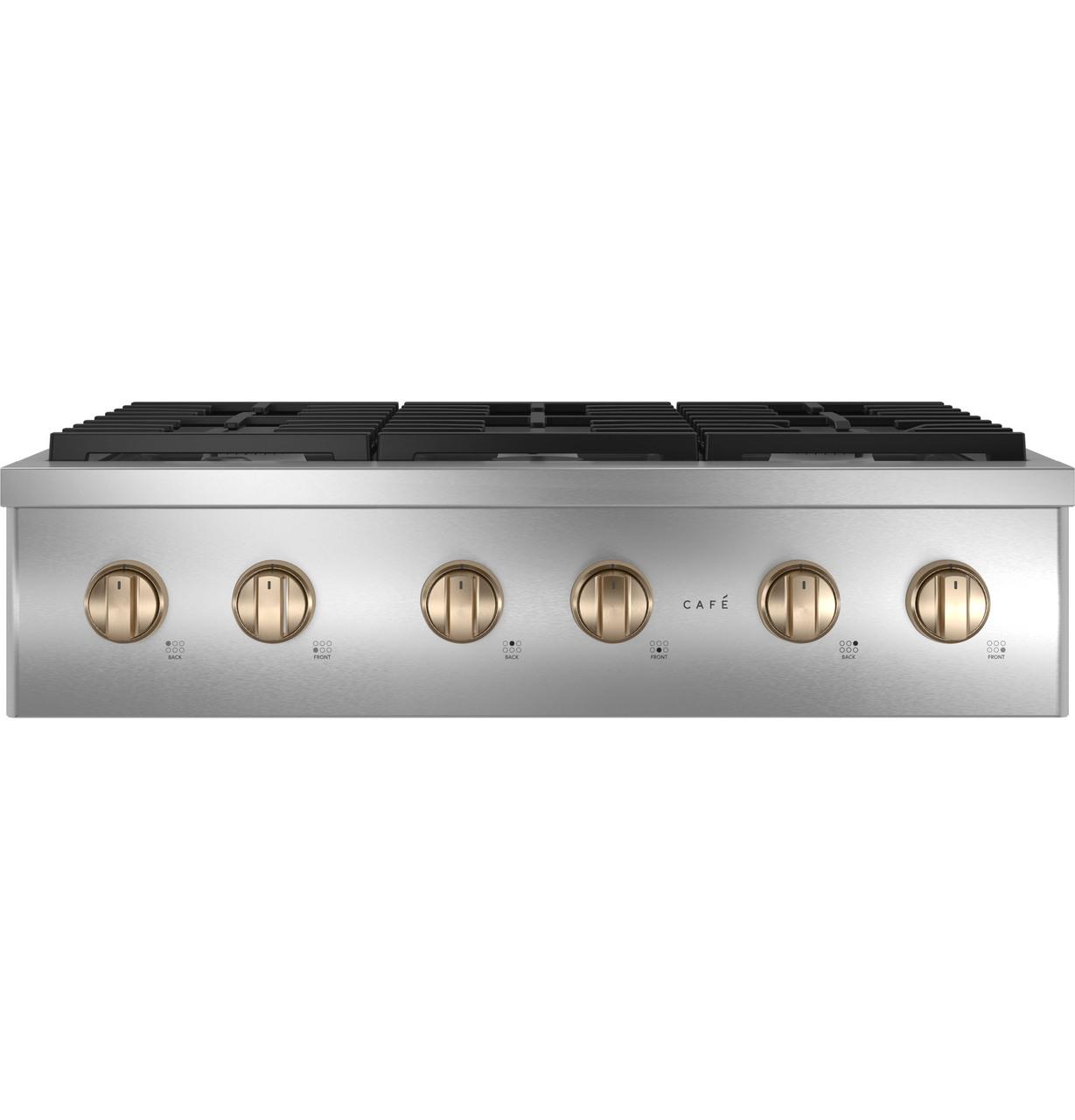 Cafe CGU366P2TS1 CAF(EBACK)™ 36" Commercial-Style Gas Rangetop with 6 Burners (Natural Gas)