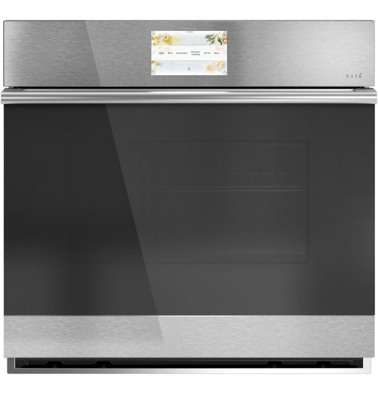 Cafe Caf(eback)™ 30" Smart Single Wall Oven with Convection in Platinum Glass