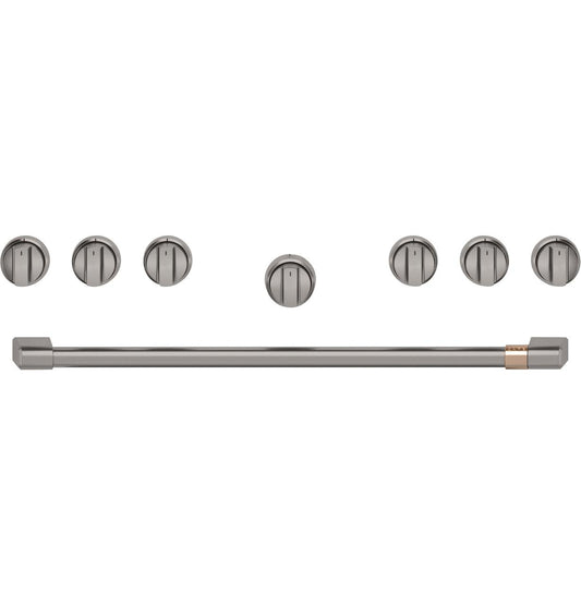 Cafe CXPR6HKPTBT CAF(EBACK)™ 36" Brushed Black Handle & Knob Set for Pro Range and Rangetop