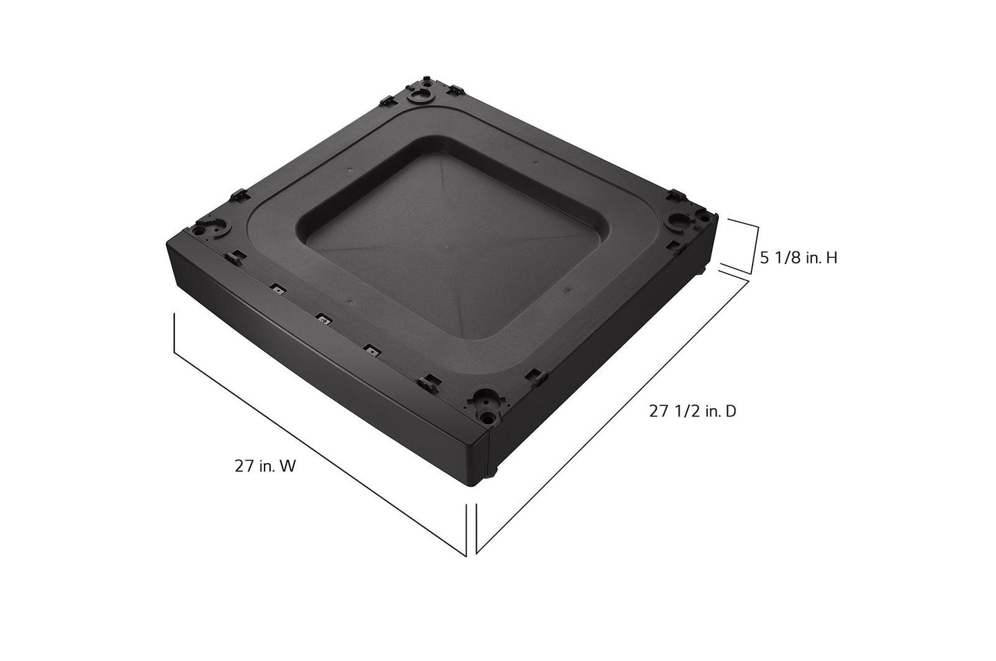 Lg WDPS2B ADA Compliant Laundry Pedestal Riser - Black Steel