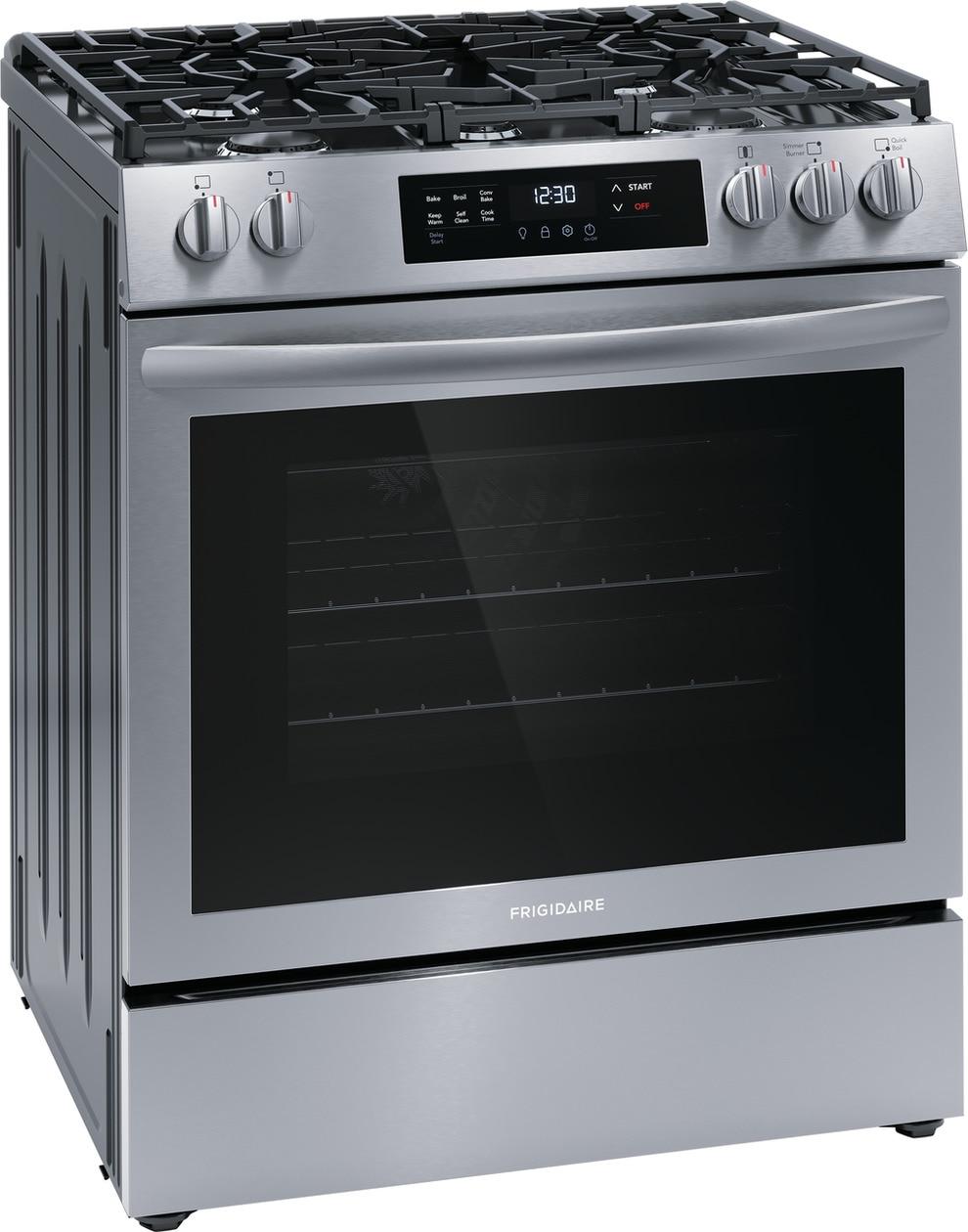 Frigidaire FCFG3083AS 30" Front Control Gas Range with Convection Bake