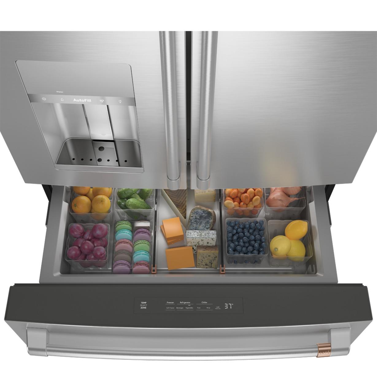 Cafe CVE28DP2NS1 CAF(EBACK)™ ENERGY STAR® 27.8 Cu. Ft. Smart 4-Door French-Door Refrigerator