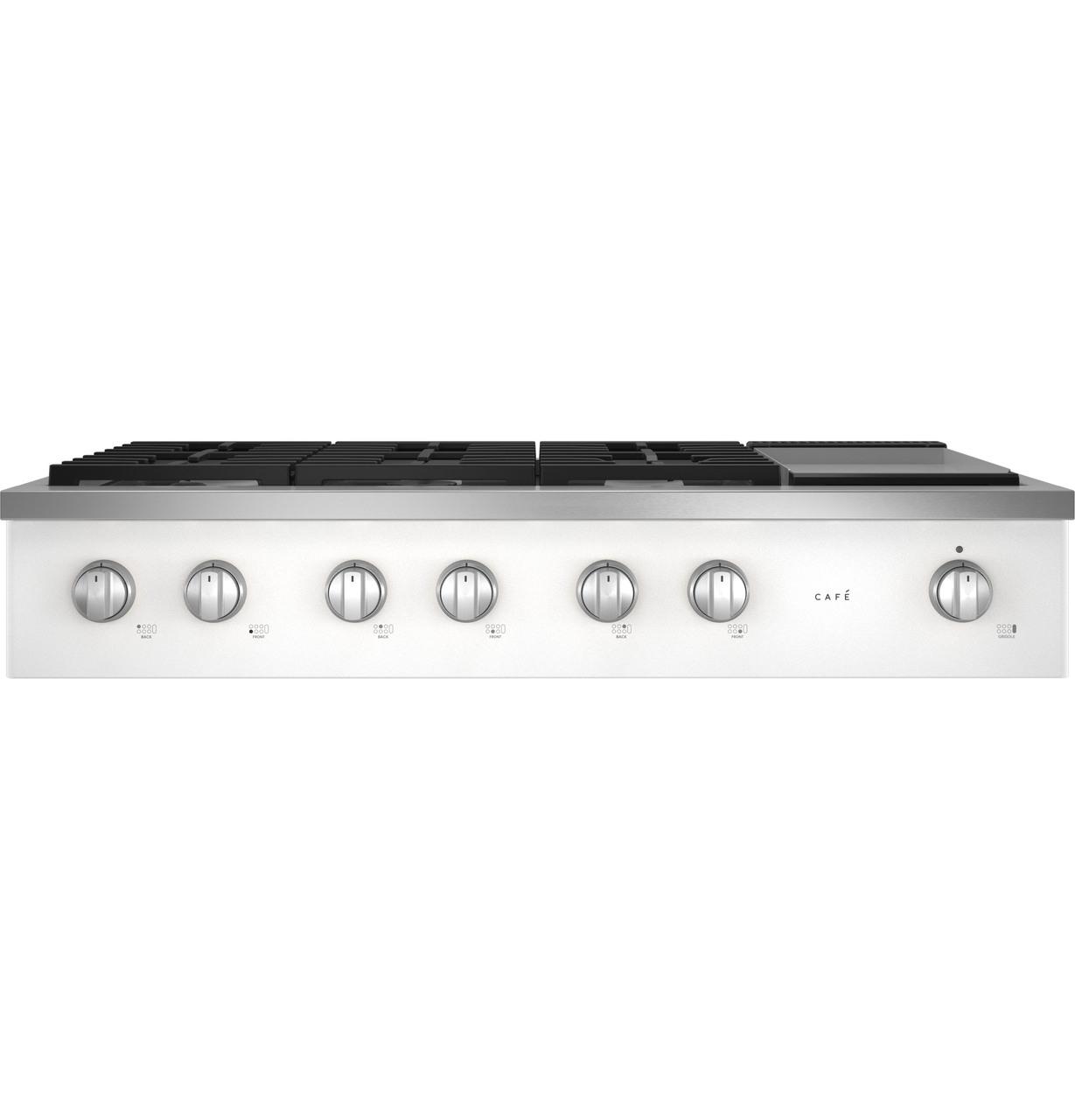 Cafe CGU486P4TW2 CAF(EBACK)™ 48" Commercial-Style Gas Rangetop with 6 Burners and Integrated Griddle (Natural Gas)