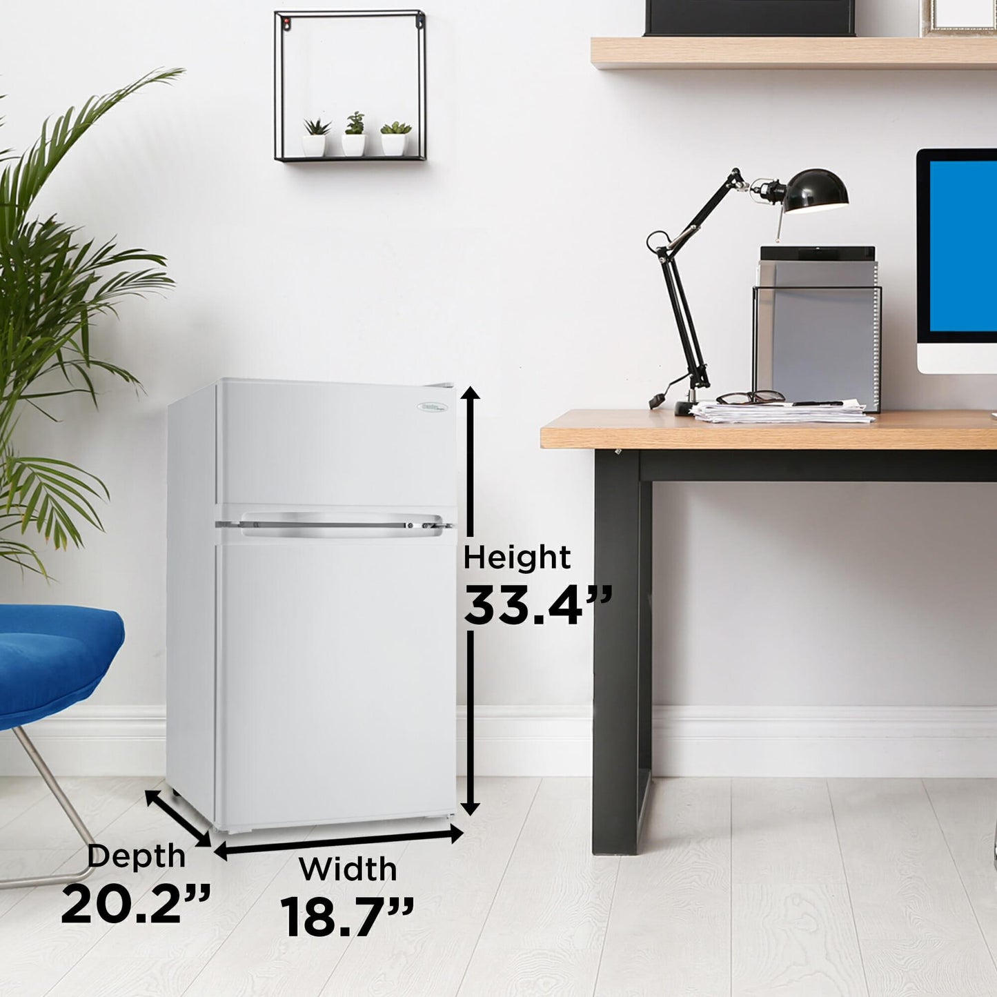 DCR031B1WDD Danby 3.1 cu. ft. 2-door Compact Fridge in White