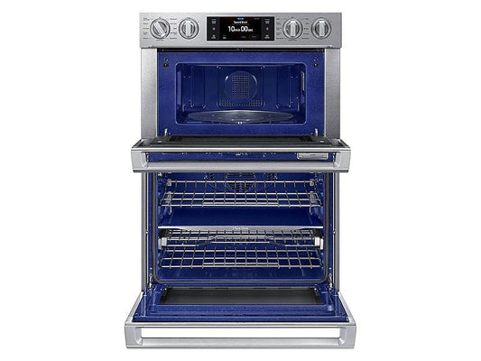 Samsung NQ70M7770DS 30" Smart Microwave Combination Wall Oven with Flex Duo™ in Stainless Steel