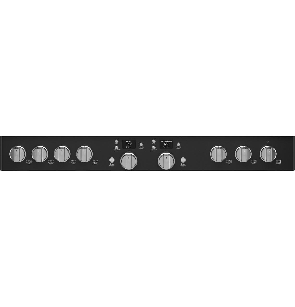 Cafe C2Y486P3TD1 CAF(EBACK)™ 48" Smart Dual-Fuel Commercial-Style Range with 6 Burners and Griddle (Natural Gas)
