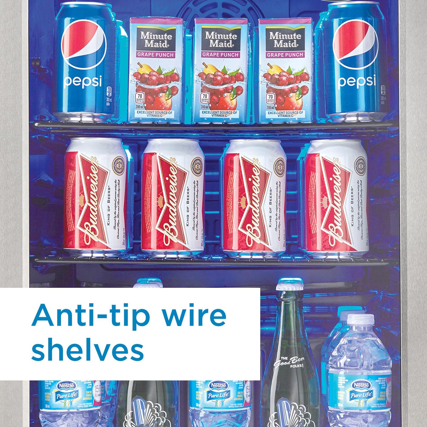 DBC026A1BSSDB Danby 2.6 cu. ft. Free-Standing Beverage Center in Stainless Steel