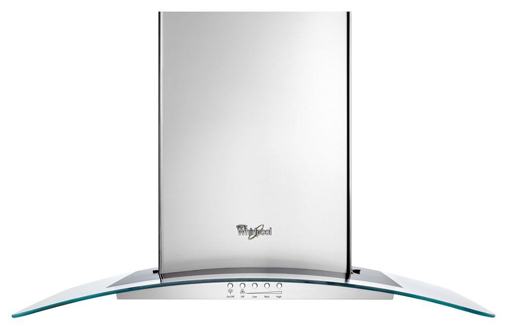Whirlpool GXW6536DXS 36 inch Convertible Glass Kitchen Ventilation Hood with Incandescent Task Lighting
