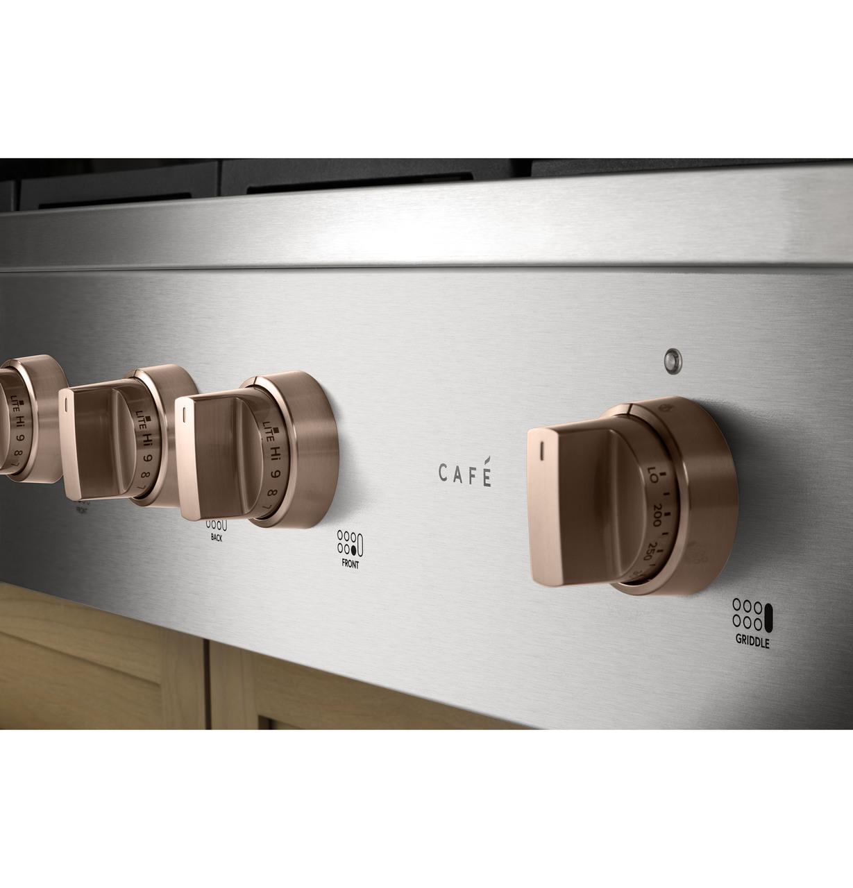 Cafe CGU486P2TS1 CAF(EBACK)™ 48" Commercial-Style Gas Rangetop with 6 Burners and Integrated Griddle (Natural Gas)