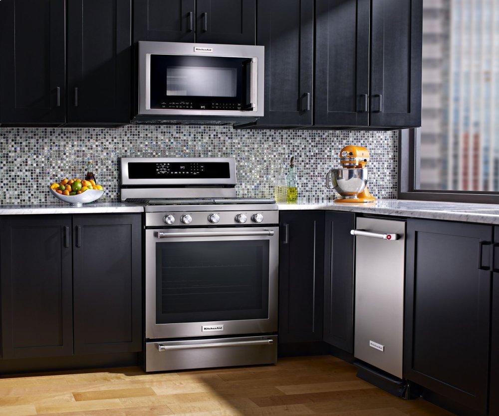 Kitchenaid KFGS530ESS 30-Inch 5 Burner Gas Convection Range with Warming Drawer - Stainless Steel