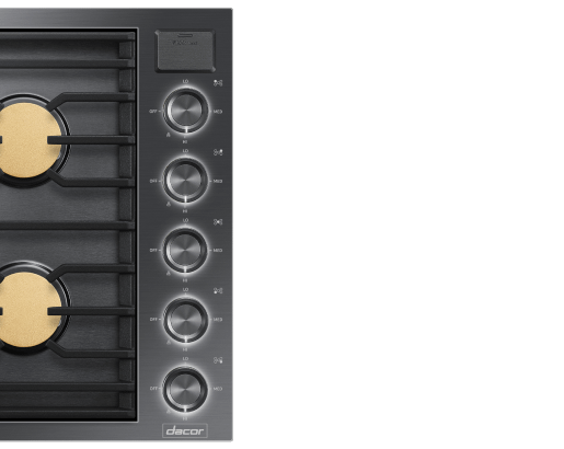 Dacor DTG36M955FM 36" Gas Cooktop, Graphite Stainless Steel, Natural Gas