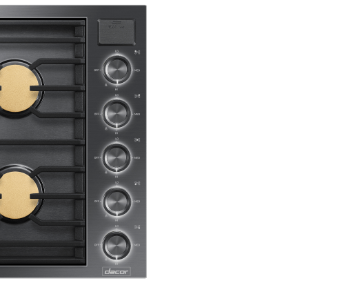 Dacor 36" Gas Cooktop, Graphite Stainless Steel, Natural Gas