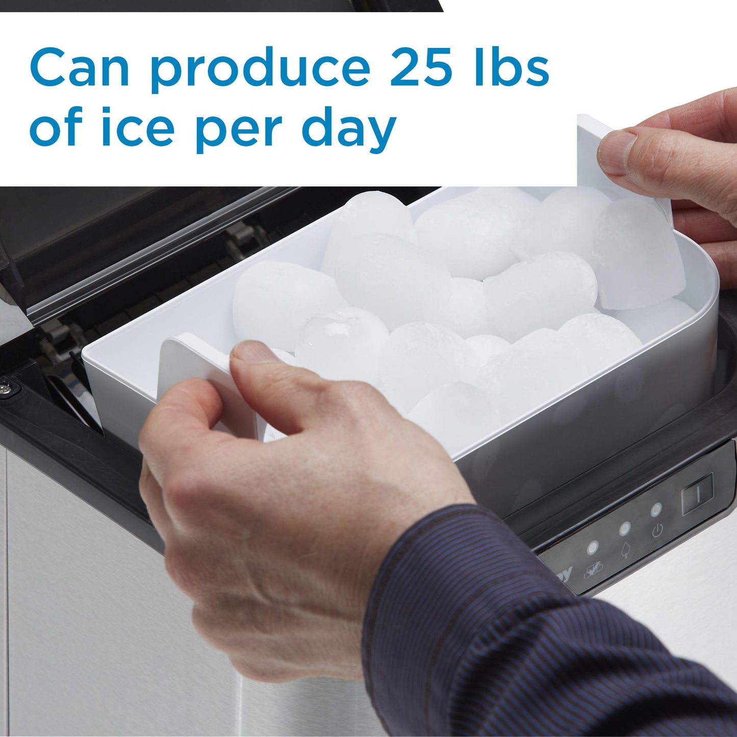 DIM2500SSDB Danby 25 lbs. Countertop Ice Maker in Stainless Steel