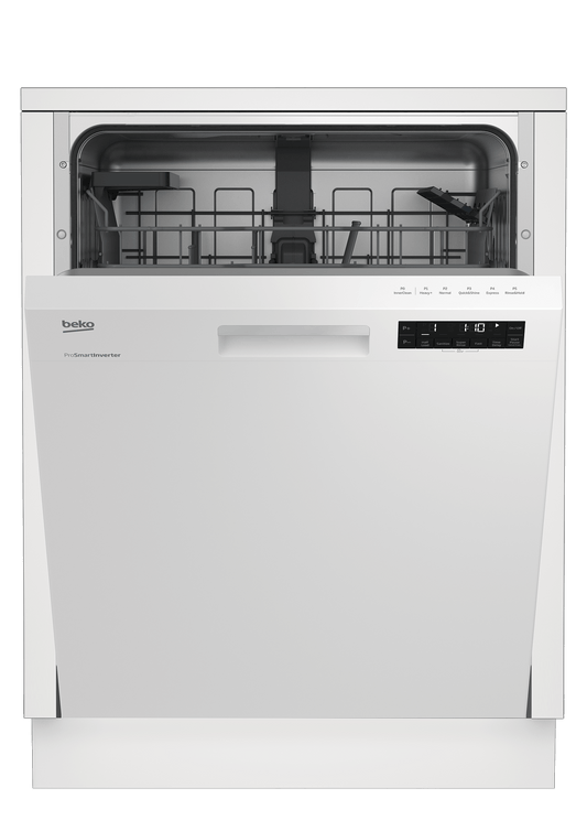 Beko DUT25401W Tall Tub White Dishwasher, 14 place settings, 48 dBa, Front Control