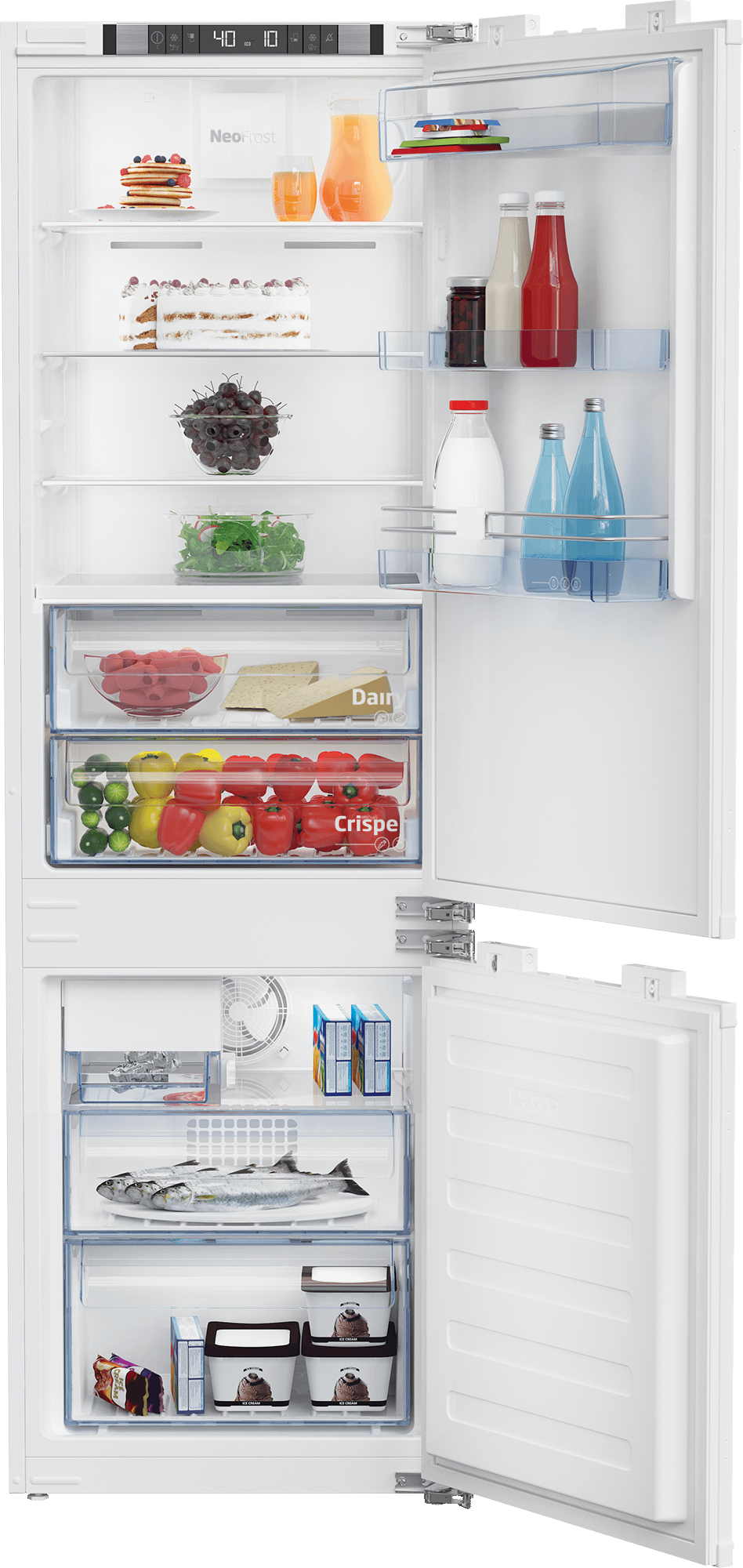 Beko BBBF2410IM2 24" Bottom Freezer Built-In Refrigerator