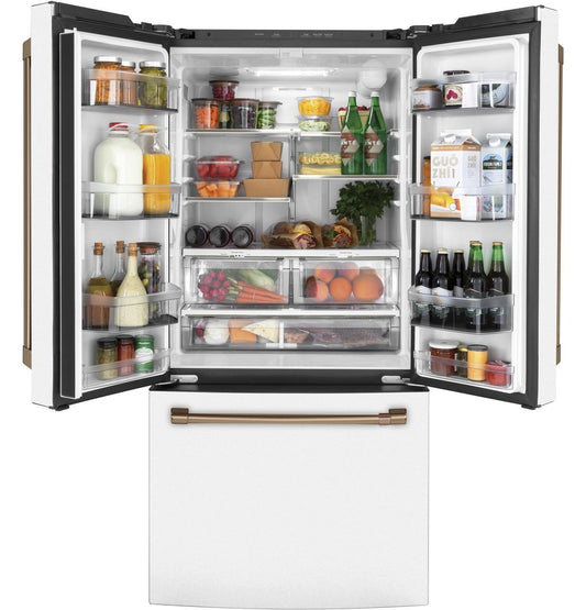 Cafe CWE19SP4NW2 CAF(EBACK)™ ENERGY STAR 18.6 Cu. Ft. Counter-Depth French-Door Refrigerator