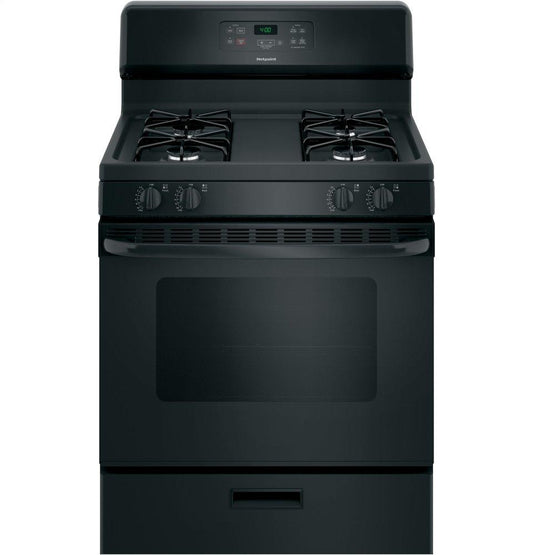 RGBS400DMBB Hotpoint® 30" Free-Standing Standard Clean Gas Range