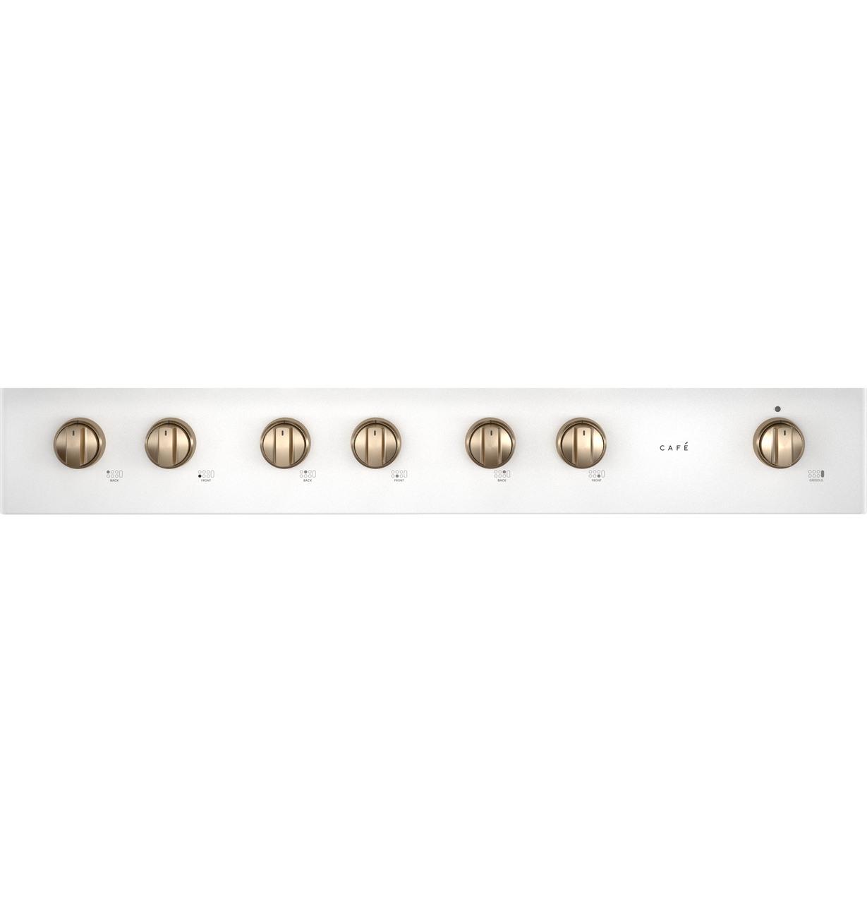 Cafe CGU486P4TW2 CAF(EBACK)™ 48" Commercial-Style Gas Rangetop with 6 Burners and Integrated Griddle (Natural Gas)