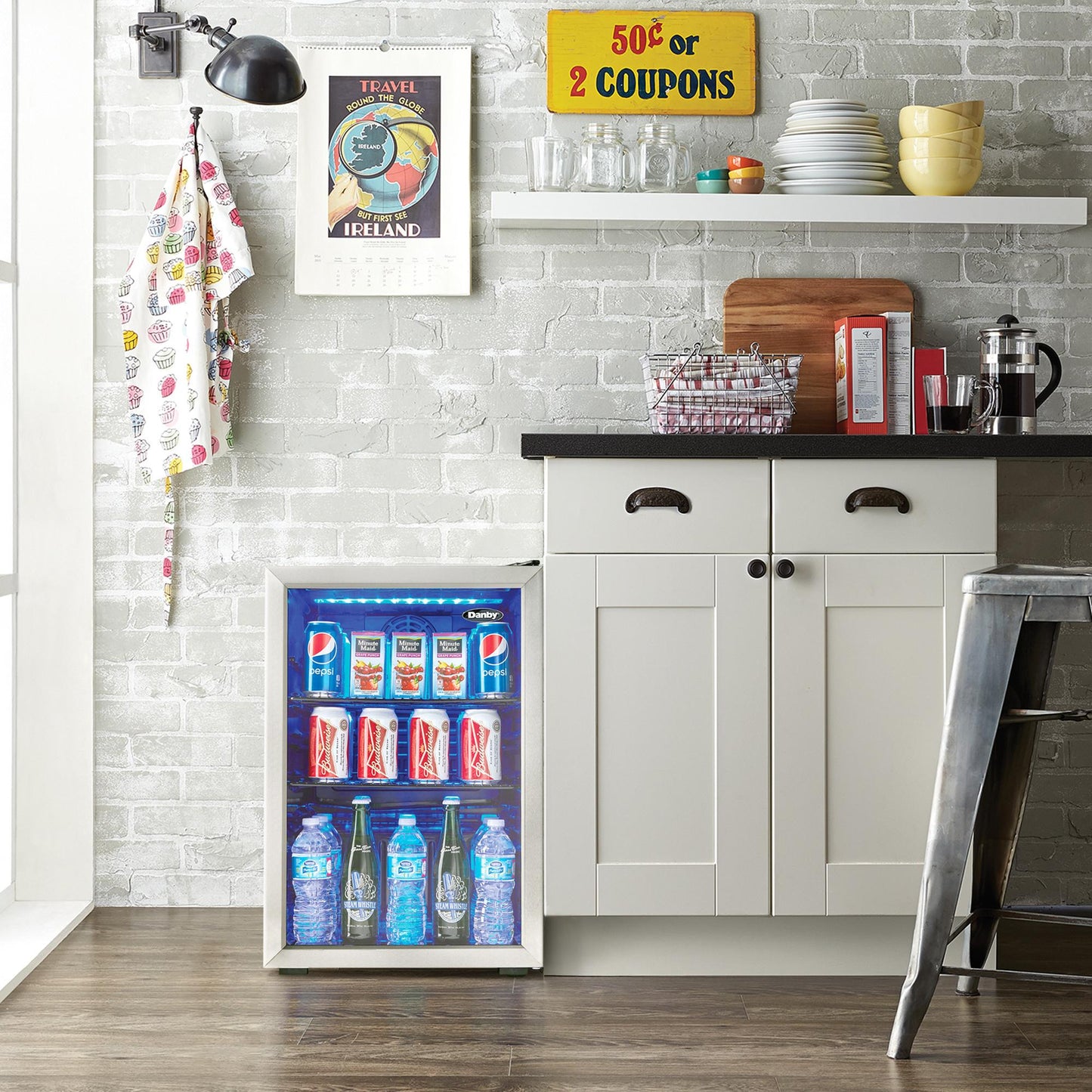 DBC026A1BSSDB Danby 2.6 cu. ft. Free-Standing Beverage Center in Stainless Steel
