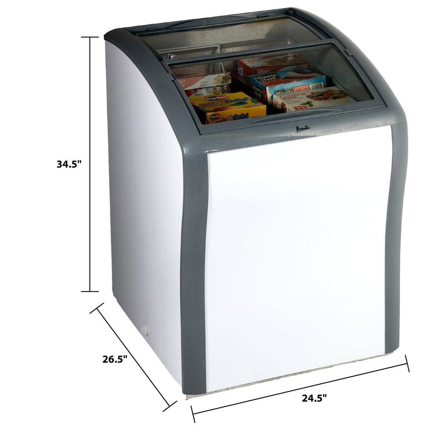 CFC436Q0WG Avanti 4.2 cu. ft. Commercial Sliding Glass Top Freezer or Refrigerator - White / 4.2 cu. ft.