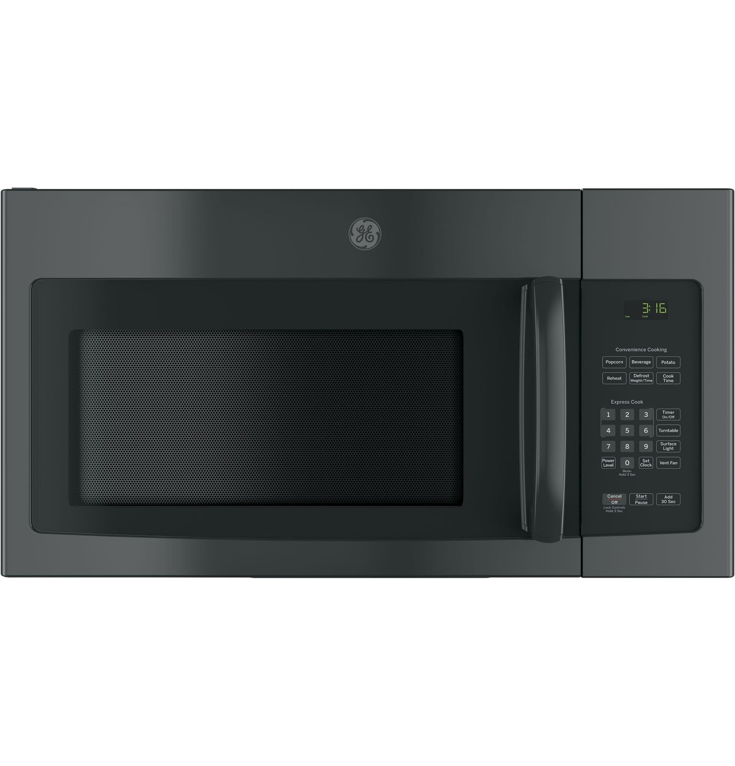 JNM3163DJBB GE® 1.6 Cu. Ft. Over-the-Range Microwave Oven with Recirculating Venting