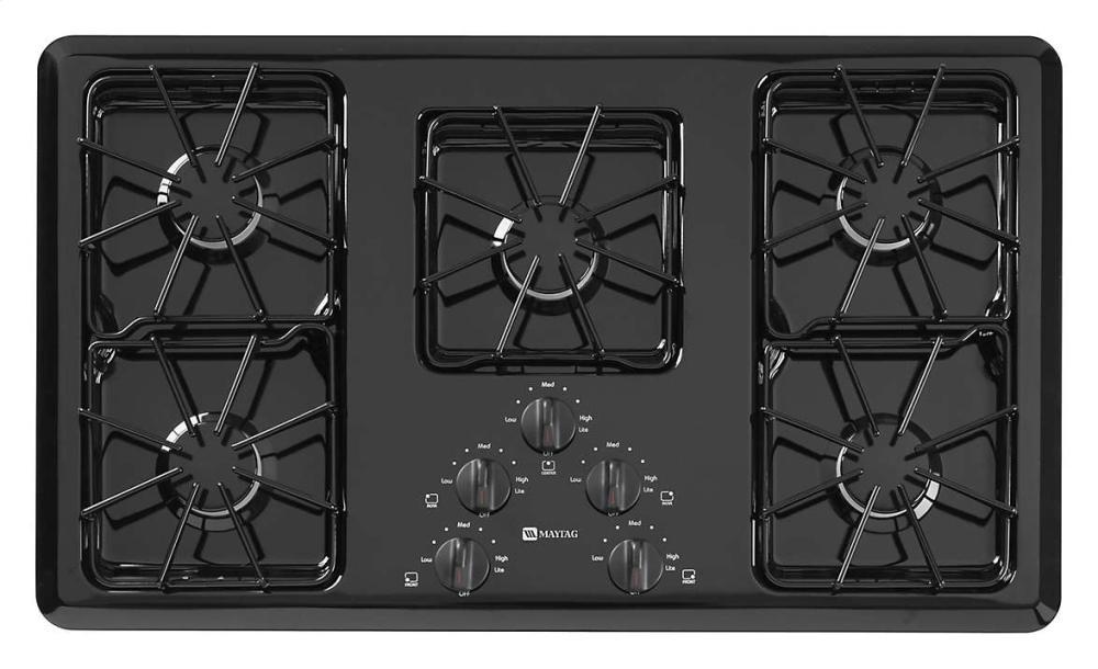 Maytag MGC4436BDB 36-inch Wide Gas Cooktop with Two Power Cook Burners