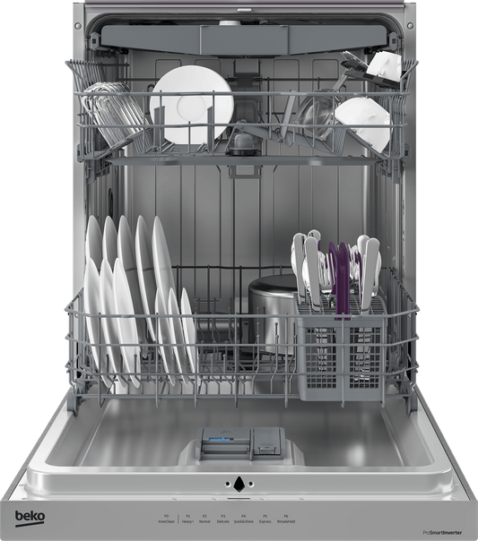 Beko DUT36522X Tall Tub Dishwasher with (15 place settings, 45.0