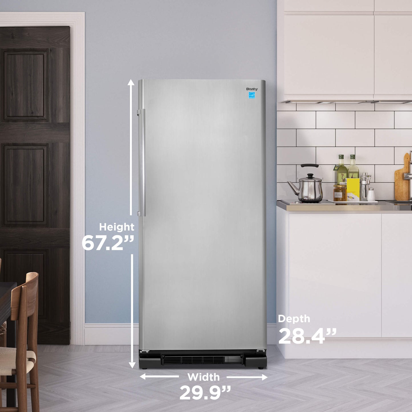 DAR170A3BSLDD Danby Designer 17.0 cu. ft. Apartment Size Fridge in Stainless Steel Look