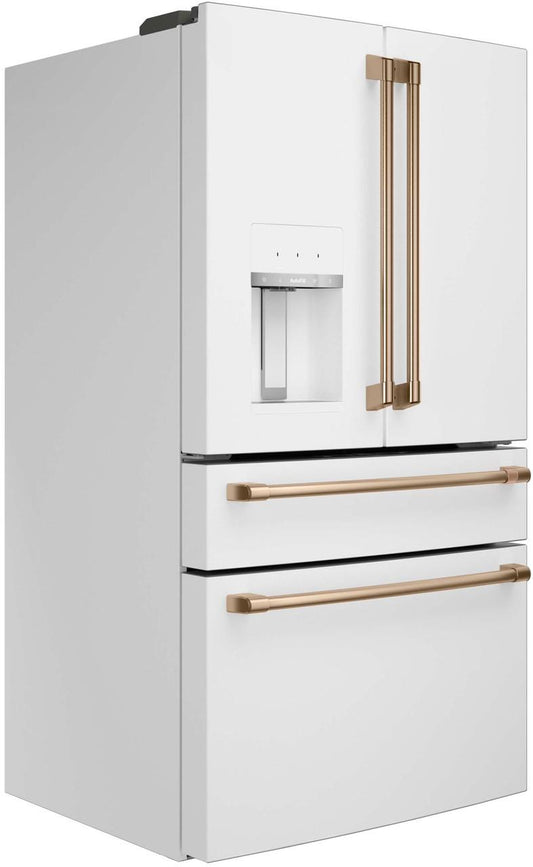 Cafe CKQBLSFNW2 CAF(EBACK)™ Refrigeration Matte White Side Panel, Full-Depth, 4-Door, Left