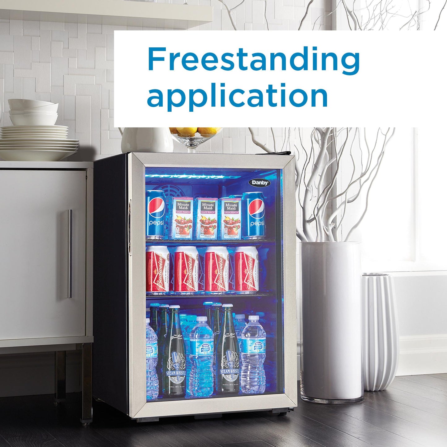 DBC026A1BSSDB Danby 2.6 cu. ft. Free-Standing Beverage Center in Stainless Steel