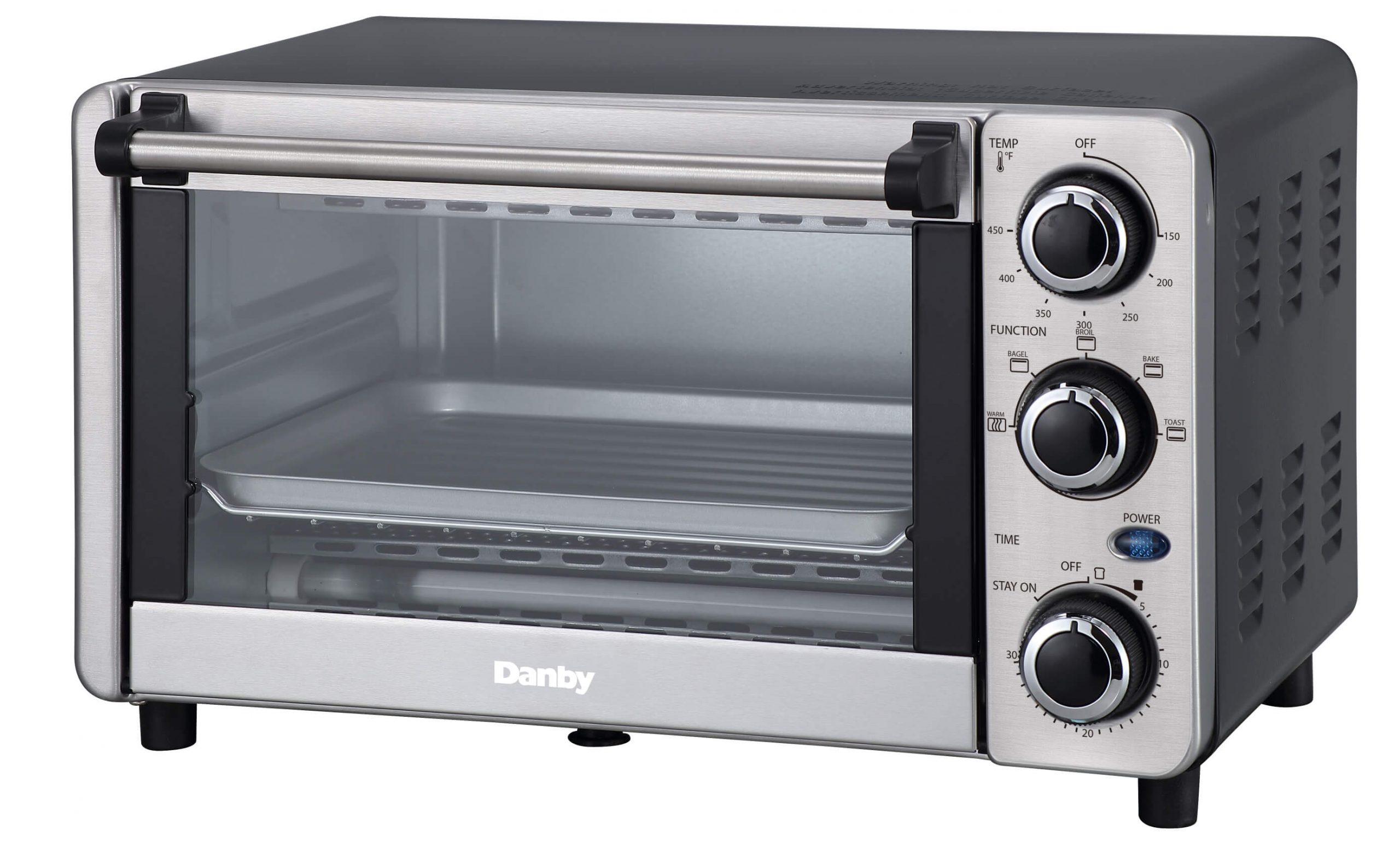 Danby 0.4 cu. ft./12L 4 Slice Countertop Toaster Oven in Stainless Steel