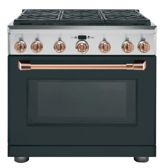 Cafe CXPR6HKPMCU Caf(eback)™ 36" Brushed Copper Handle & Knob Set for Pro Range and Rangetop
