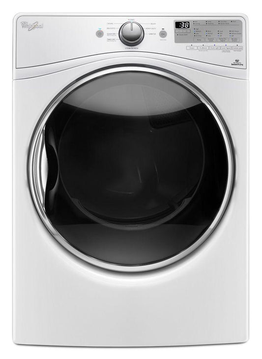 Whirlpool WED90HEFW 7.4 cu.ft Front Load Electric Dryer with Advanced Moisture Sensing, Steam Refresh