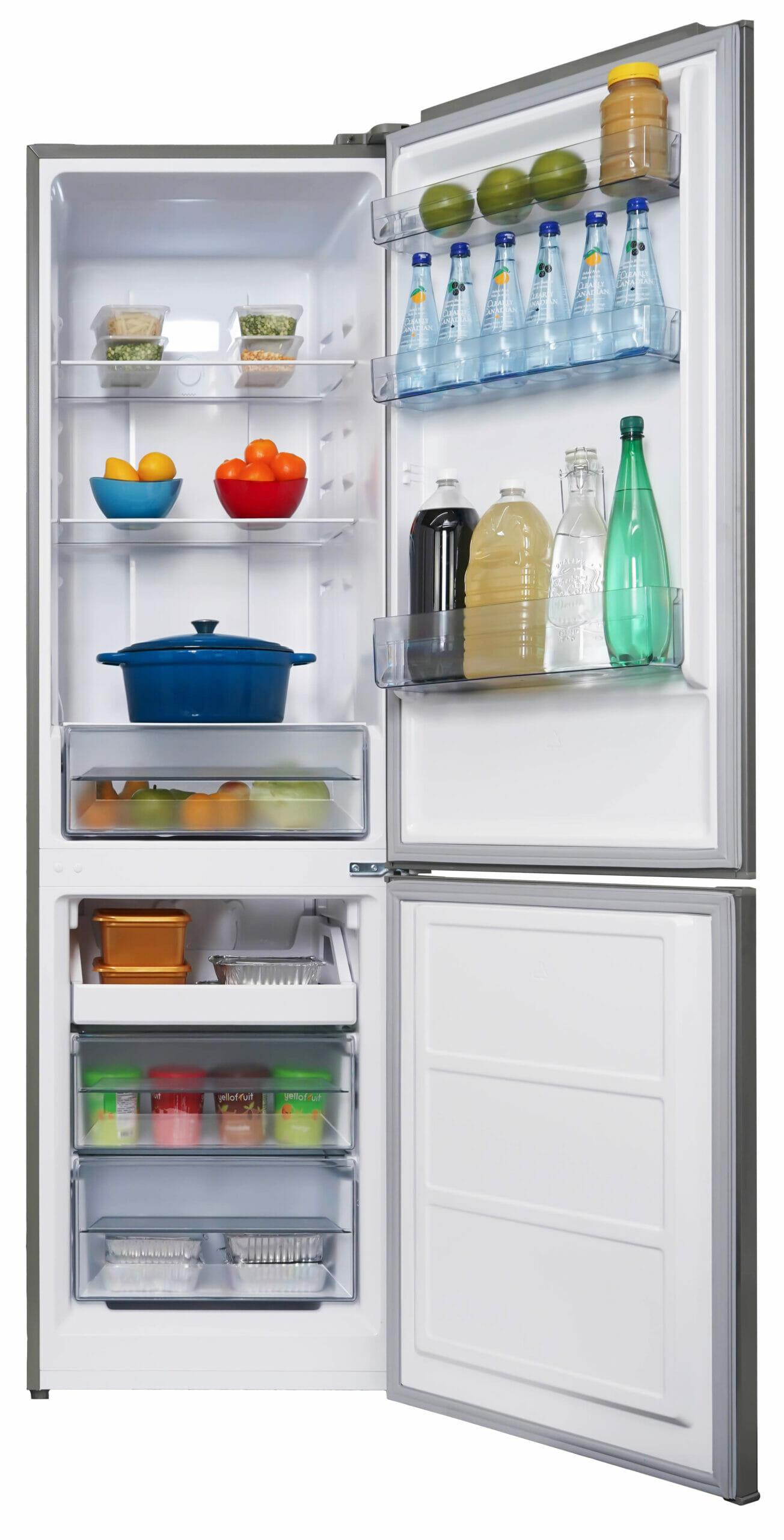 DBMF100B1SLDB Danby 10.3 cu. ft. Bottom Mount Apartment Size Fridge in Stainless Steel Look