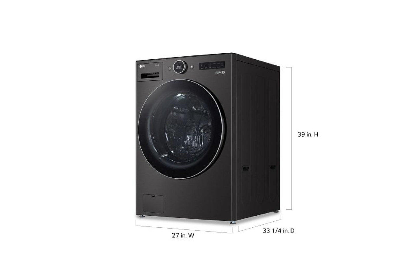 Lg WM6700HBA 5.0 cu. ft. Mega Capacity Smart Front Load Washer with AI DD® 2.0 Built-In Intelligence & TurboWash® 360(degree)
