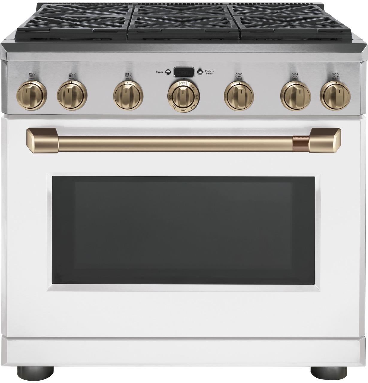 Cafe CXPR6HKPMBZ CAF(EBACK)™ 36" Brushed Bronze Handle & Knob Set for Pro Range and Rangetop