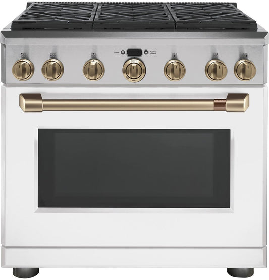 Cafe CXPR6HKPMBZ CAF(EBACK)™ 36" Brushed Bronze Handle & Knob Set for Pro Range and Rangetop