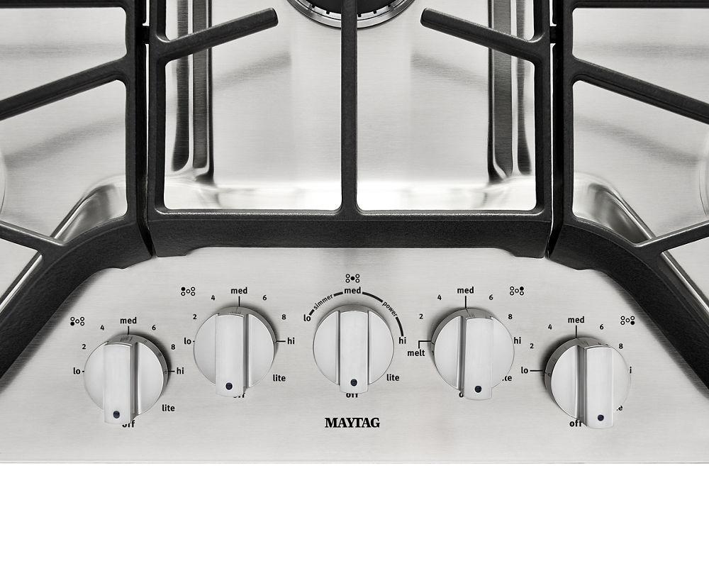 Maytag MGC9530DS 30-inch Wide Gas Cooktop with DuraGuard Protection Finish